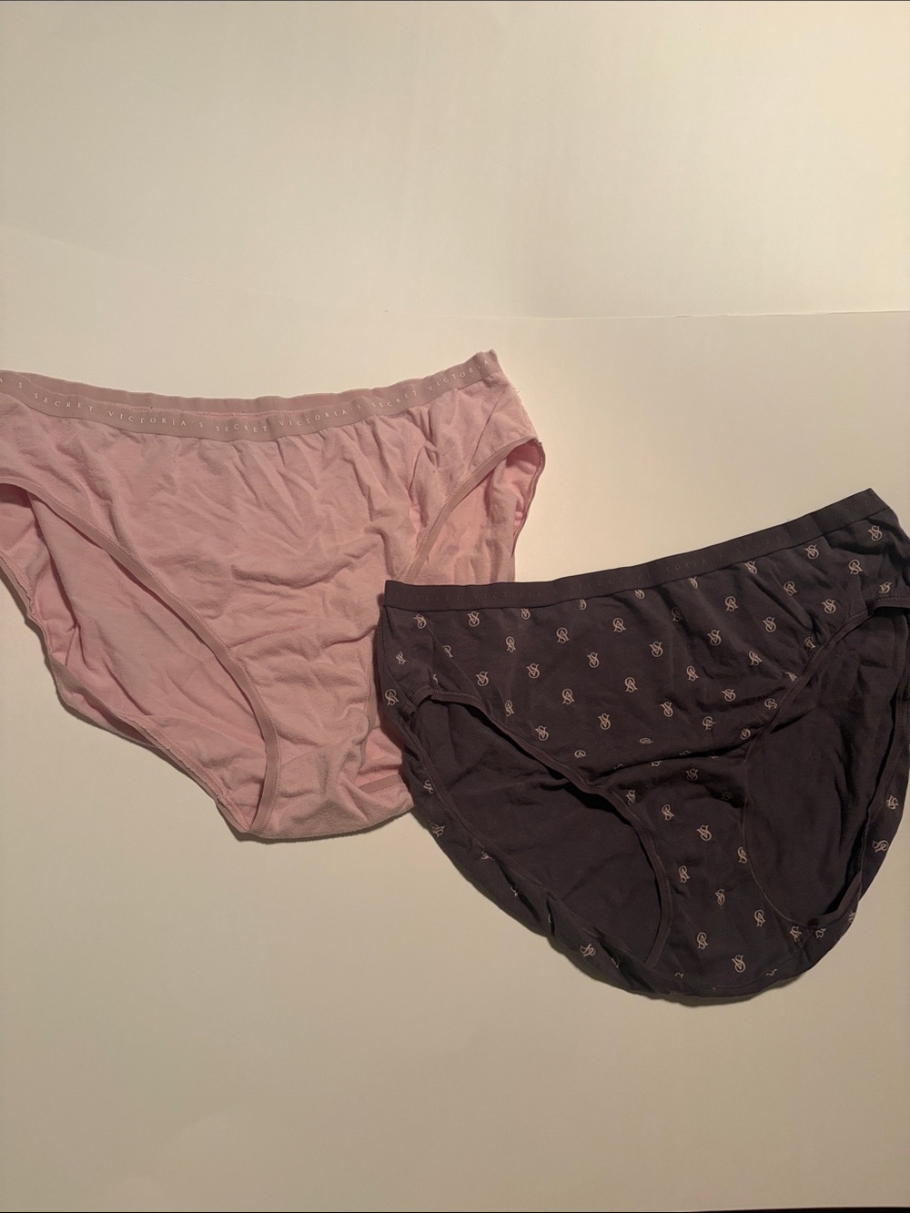 Victoria's Secret High Leg Briefs 2-Pack - Light Pink & Charcoal